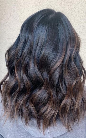 25 Dark Chocolate Brown Hair Ideas Sun Kissed Balayage 