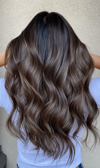 25 Dark Chocolate Brown Hair Ideas : Thick Dark Chocolate Base with ...