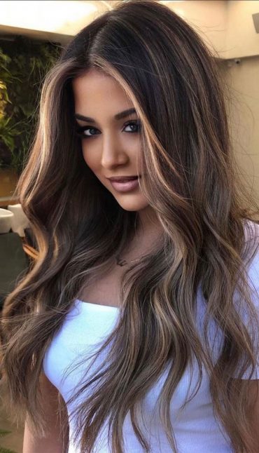 25 Dark Chocolate Brown Hair Ideas Dark Chocolate With Blonde Face Framing Highlights 