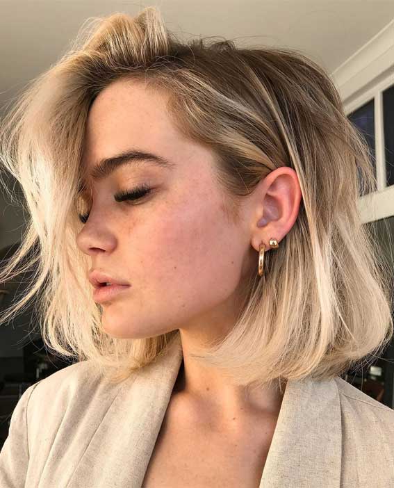 35 Best Fall 2021 Hair Color Trends Lob Haircut Dishwater Blonde Hair 