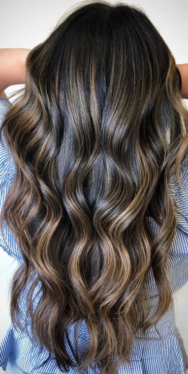 40 Pretty Hair Styles with Highlights and Lowlights : Dark Chocolate ...