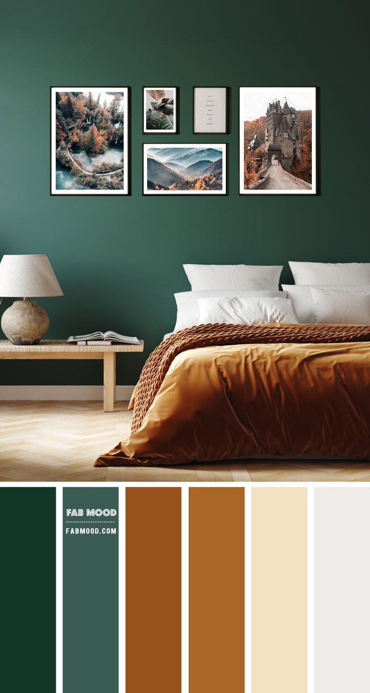 Olive green bedroom color scheme