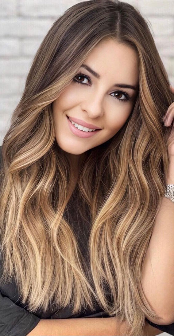 40 Pretty Hair Styles with Highlights and Lowlights : Honey Tone For Natural & Youthful Look