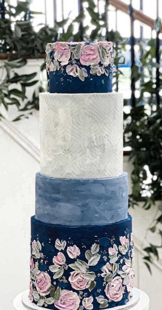 40 Pretty And New Wedding Cake Trends 2021 Shades Of Blue Wedding Cake