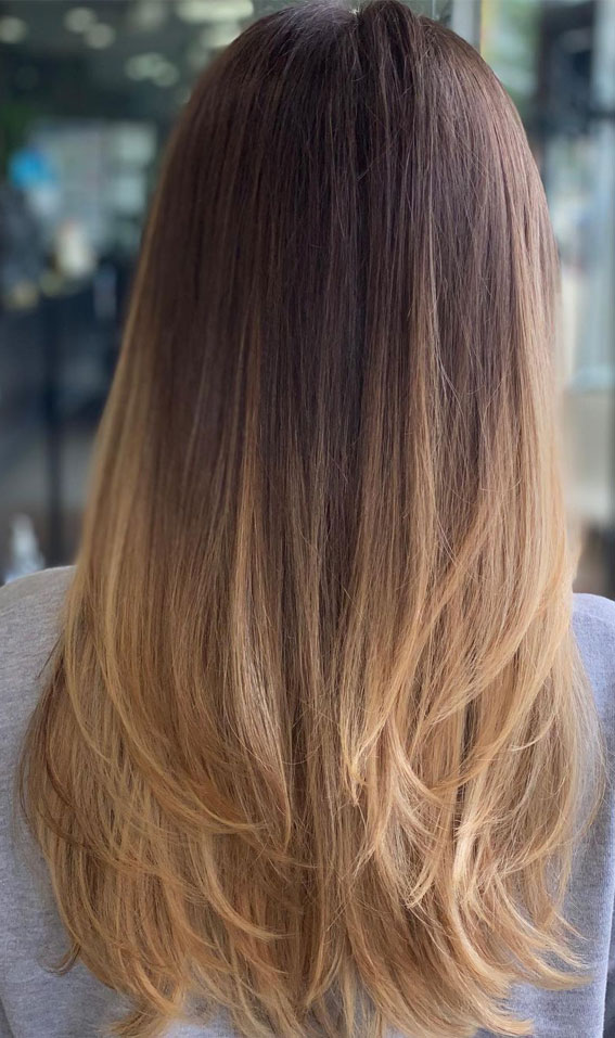 35 Best layered haircuts 2021 : Ombre Layered Haircut