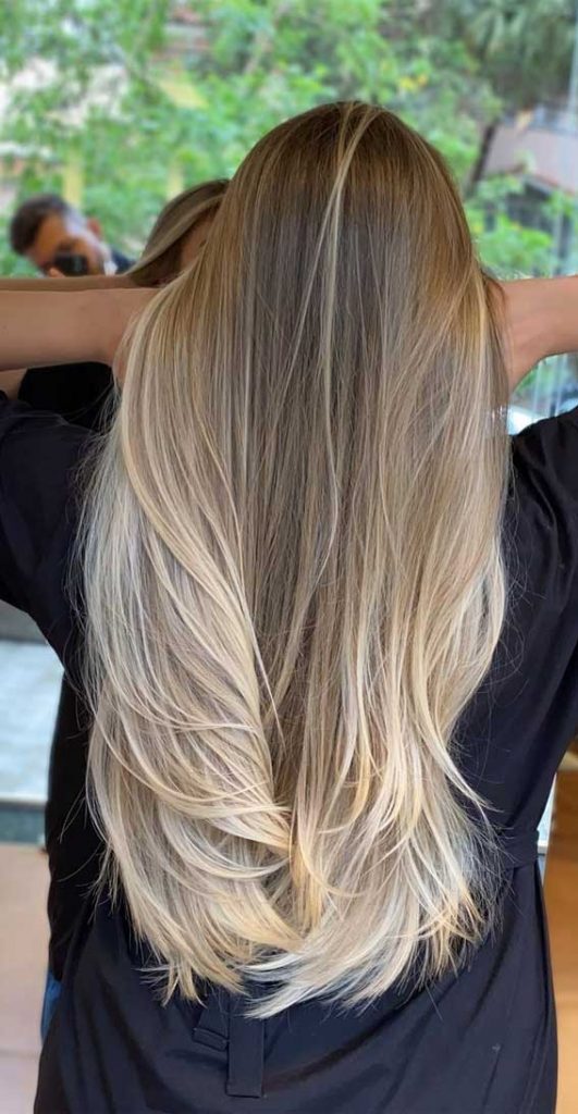 50 Trendy Hair Colors To Wear in Winter : Blonde Mermaid Hair