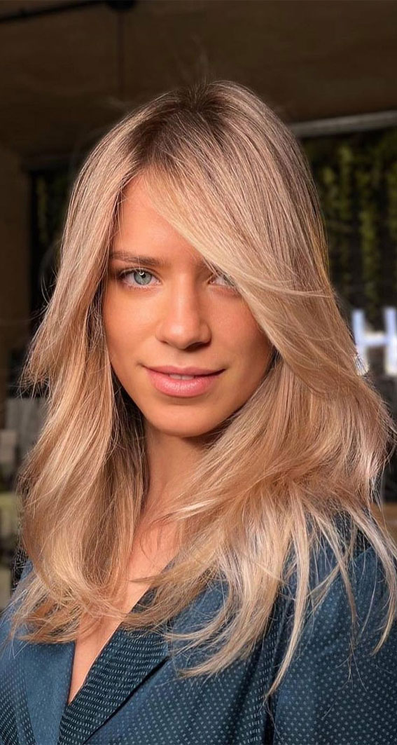 The 45 Prettiest Hair Colours For Winter : Brown Rose Gold Hair