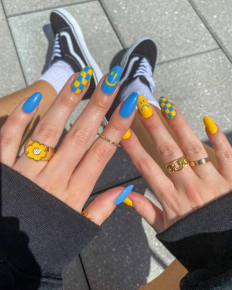 35 Trendy Checkered Nail Art Designs Bright Mood Nails