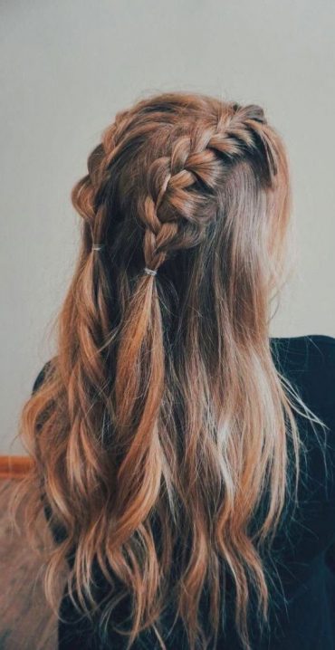 35 Cute and Cool Hairstyles for Teenage Girl : Simple Double Braid Hair ...