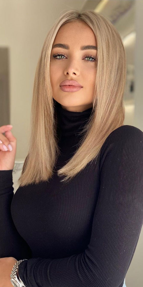 40 Most Flattering Medium Straight Hairstyles For Women  Hottest Haircuts
