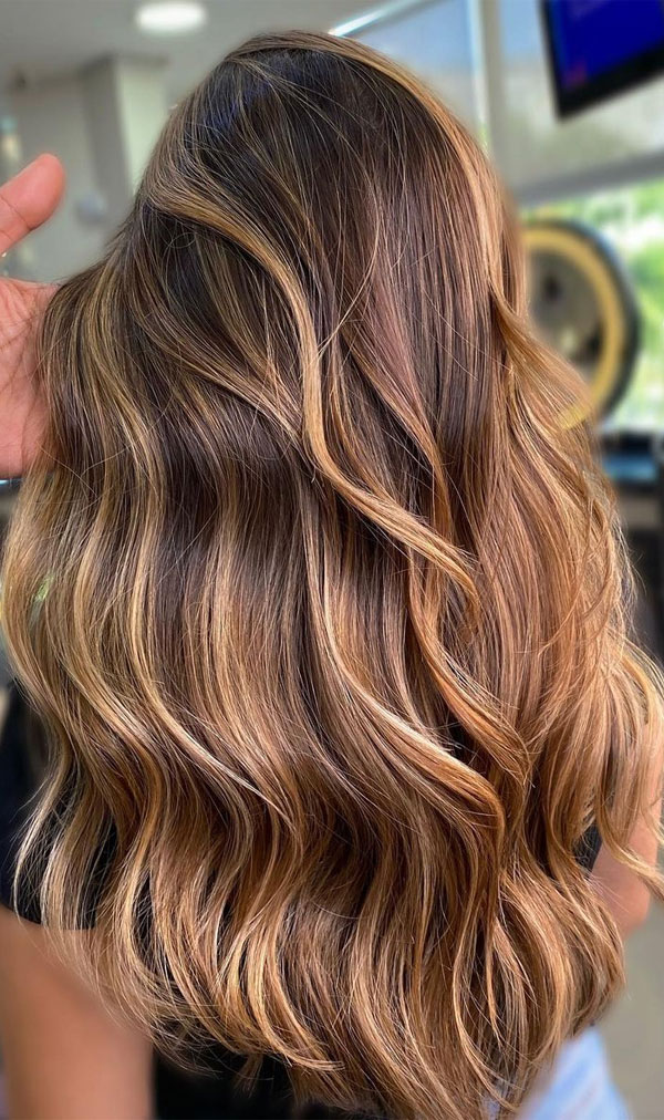 brown hair color with highlights