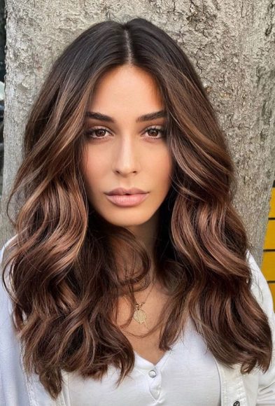 50 Stylish Brown Hair Colors And Styles For 2022 Dark Chocolate With Havana Brown 