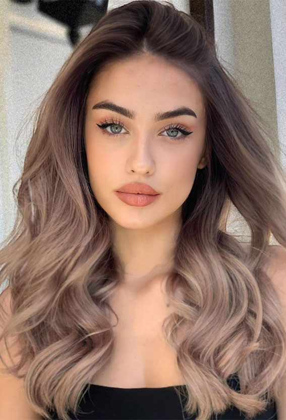 50 Stylish Brown Hair Colors & Styles for 2022 : Sand Blonde Balayage
