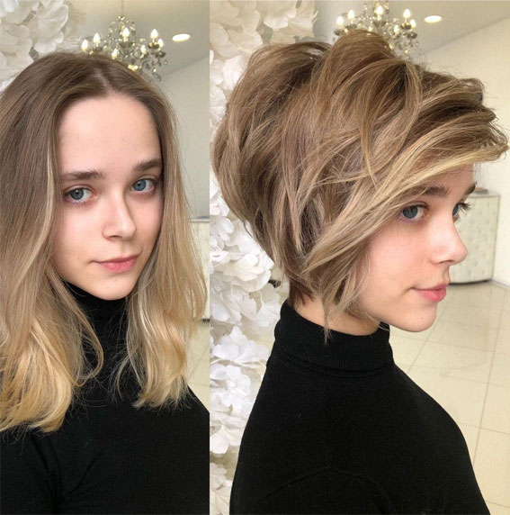 layered short haircuts for women