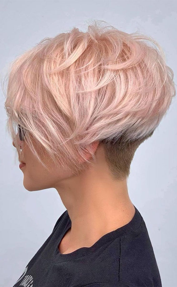 pixie haircut pink