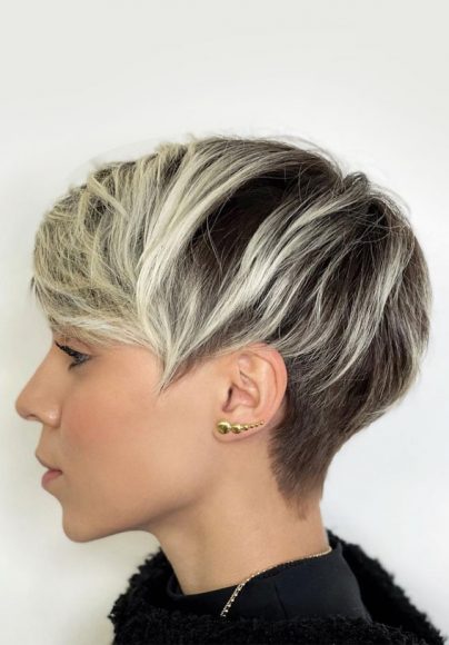 50 Short Hairstyles That Looks So Sassy Two Toned Pixie Haircut With