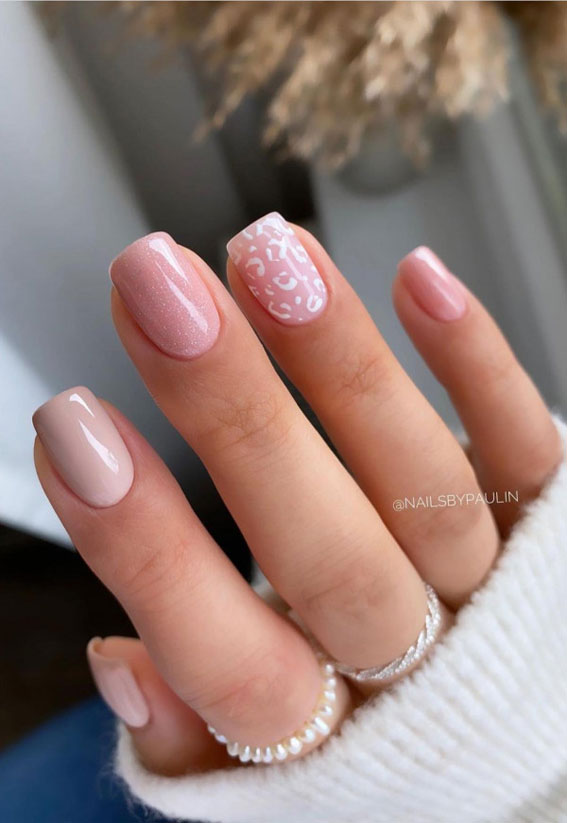 37 Cute Spring Nail Art Designs : Leopard & Pink Nail Design