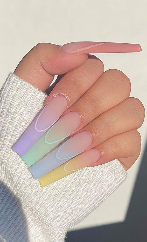 30 Spring Nails That We Are Obsessed With Ombre Pastel French Tips