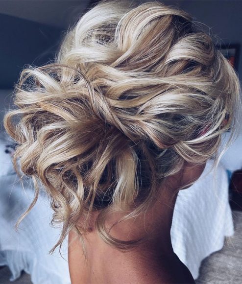 50 Best Updo Hairstyles For Trendy Looks In 2022 Textured Messy Curl Hair Updo 1764