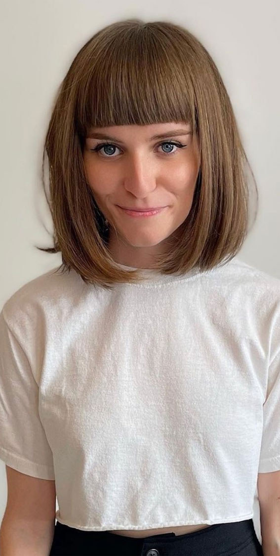 50 Long Bobs & Bob Haircuts To Shake Up Your Look : Light Brown Lob ...