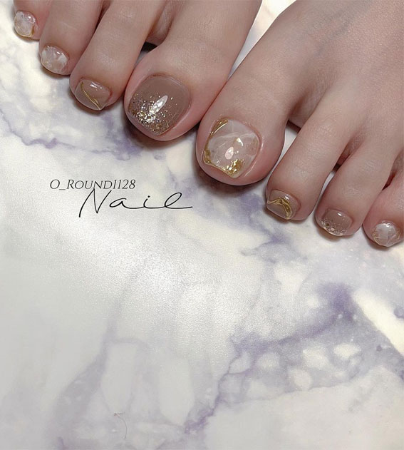 Best Nude and Neutral Toe Nail Designs ideas - Ice Cream and Clara