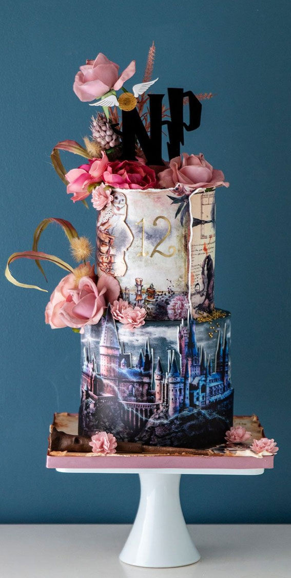 50 Best Birthday Cake Ideas in 2022 : Harry Potter Two Tiers