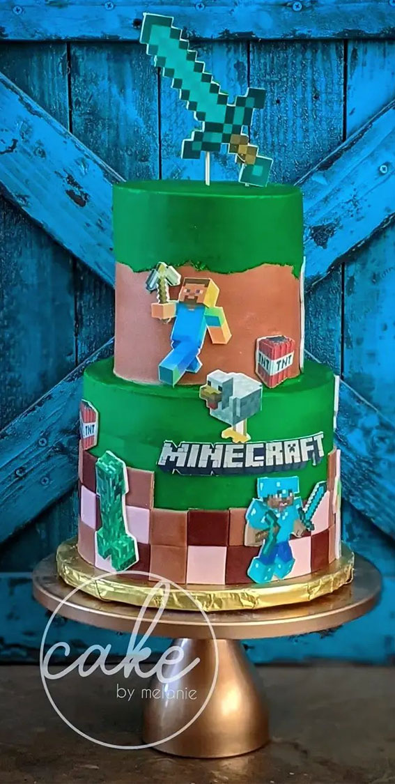 TNP17 Minecraft Warrior - The Cake Shop | Singapore Cake Delivery