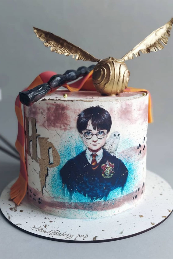 50 Best Birthday Cake Ideas in 2022 : Watercolor Painted Harry Potter