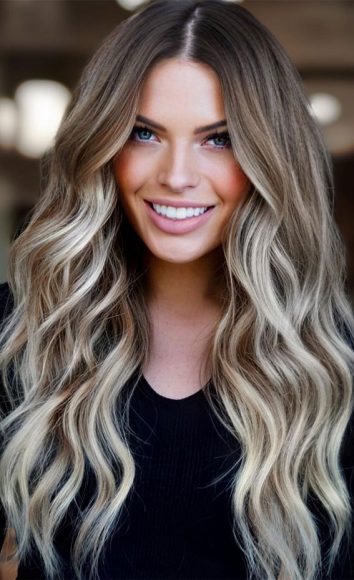 37 Trendy Hair Colour Ideas & Hairstyles : Brown Hair Blonde Balayage