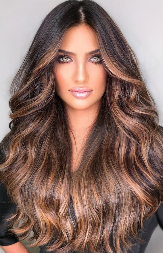 50 Cute New Hair Color Trends 2022 : Dark Hair + Bronze Brown