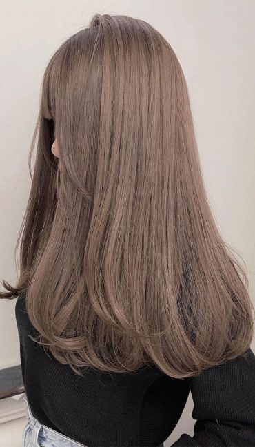 50 Cute New Hair Color Trends 2022 : Ash Beige Brown