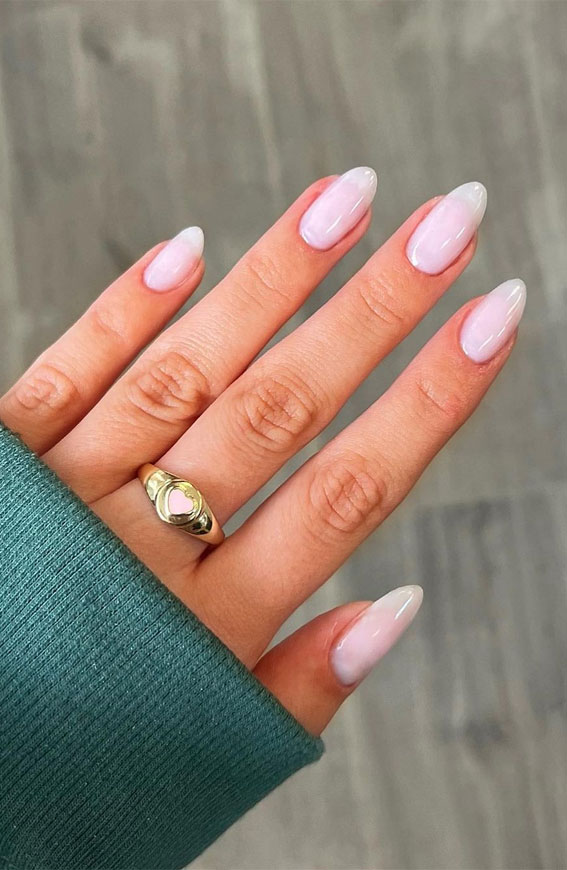 27 Barely There Nail Designs For Any Skin Tone : Sheer Nude Pink