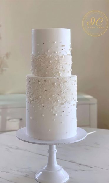 50 Timeless Pearl Wedding Cakes Contemporary Pearl Cake