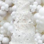 50 Timeless Pearl Wedding Cakes : Sugar Pearls and Rice Paper One Tier Cake