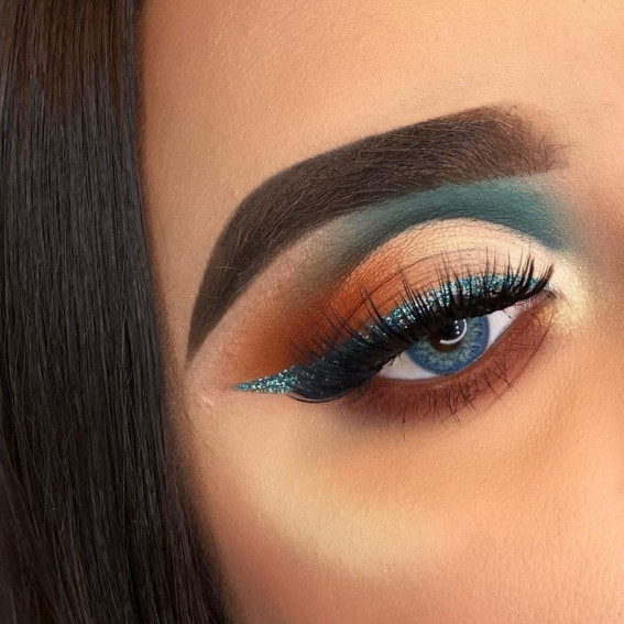 47 Cute Makeup Looks to Recreate : Sunset Eye Makeup Look