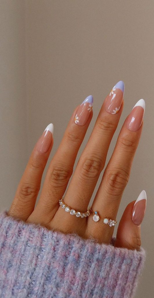 40 Trendy Flower Nail Designs That You Should Try Lavender French