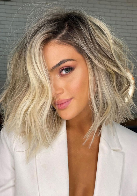 40 Trendy Haircuts For Women To Try in 2022 : Honey Blonde Middle Part Long  Hair