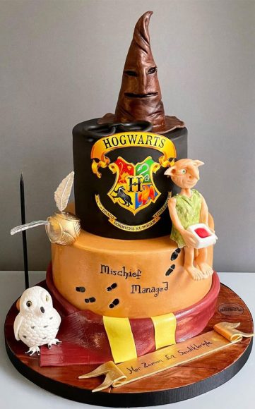 33 Best Harry Potter Cakes in 2022 : Hogwarts + Sorting Hat + Dobby