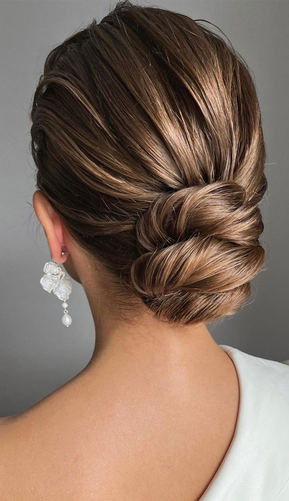50 Stunning Updos For Any Occasion in 2022 : Spiral Low Bun