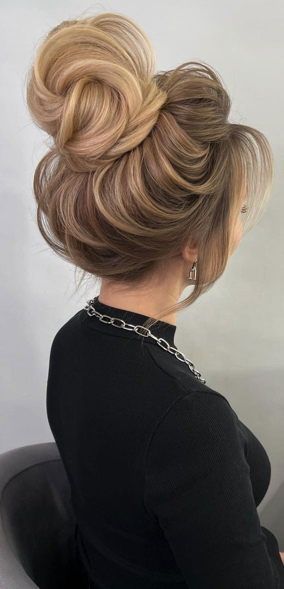 50 Stunning Updos For Any Occasion in 2022 : Voluminous High Bun