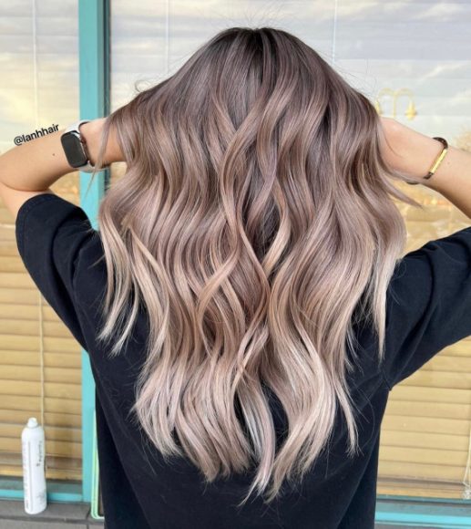 32 Milk Tea Hair Colour Ideas And Styles Omre Milk Tea Hair Colour With Waves 7860