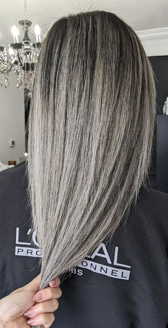 32 Ash Blonde Hair Colors & Styles : Ashy Straight Blend