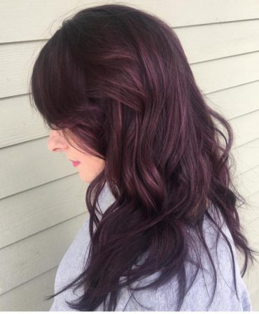 25 Blackberry Hair Color Ideas : Blackberry Balayage Long Hair