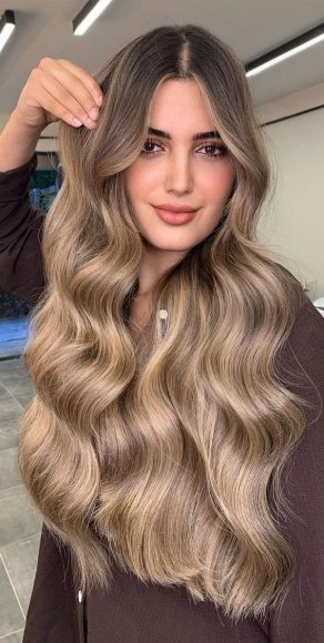 50 Hair Colours Ideas That Are Trending Now : Brunette Caramel Honey Melt