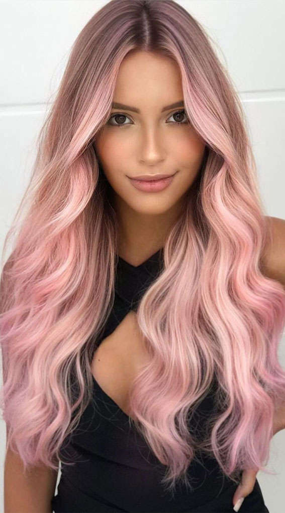 pink hair  Long pink hair, Blonde hair girl, Pink hair