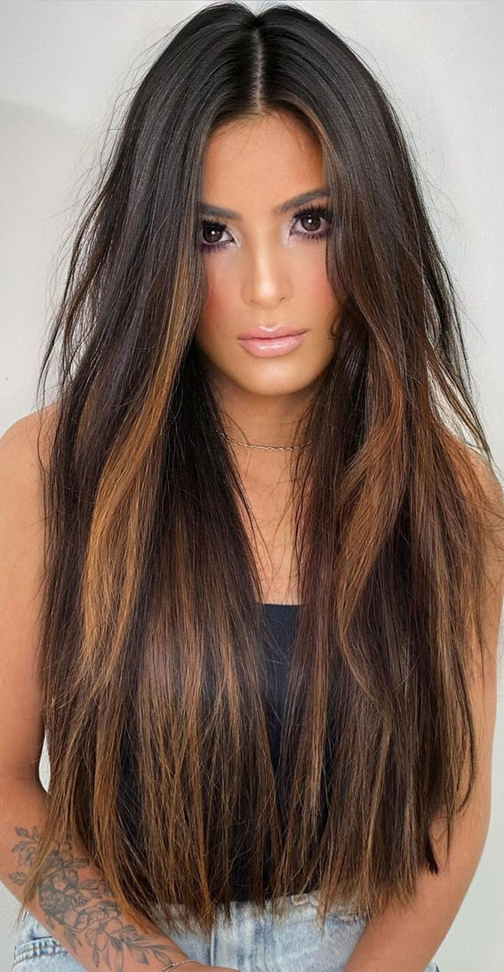 50 Hair Colours Ideas That Are Trending Now : Rusty Copper Dark Hair