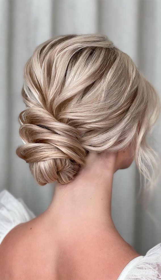 50 Amazing Ways To Style An Updo in 2022 : Twisted Knot Low Bun