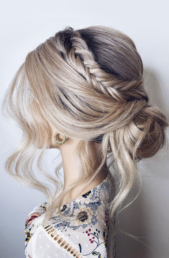 50 Amazing Ways To Style An Updo in 2022 : Braided boho updo