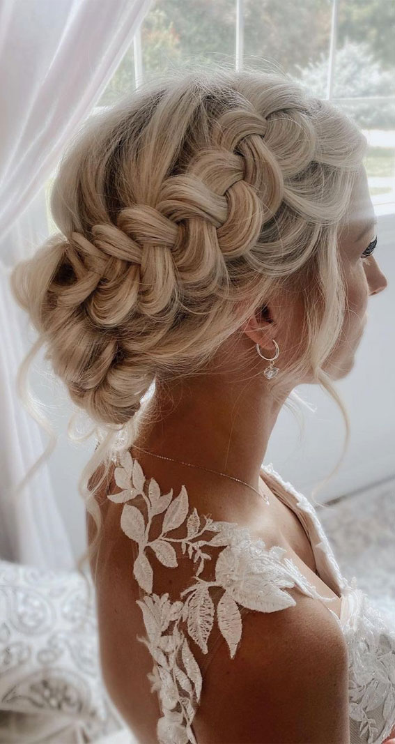 50 Amazing Ways To Style An Updo in 2022 : Blonde Braided Low Bun