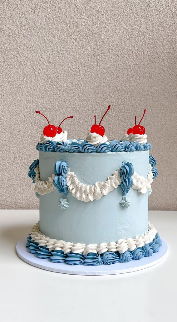 Blue Roses Party Cake – Nonna Randazzo's Bakery